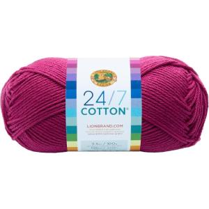 imageLion Brand Yarn Lightweight 247 Cotton Yarn for Knitting Crocheting and Crafts Creamsicle 3 PackRose
