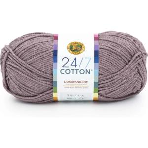 imageLion Brand Yarn Lightweight 247 Cotton Yarn for Knitting Crocheting and Crafts Creamsicle 3 PackVintage Lilac