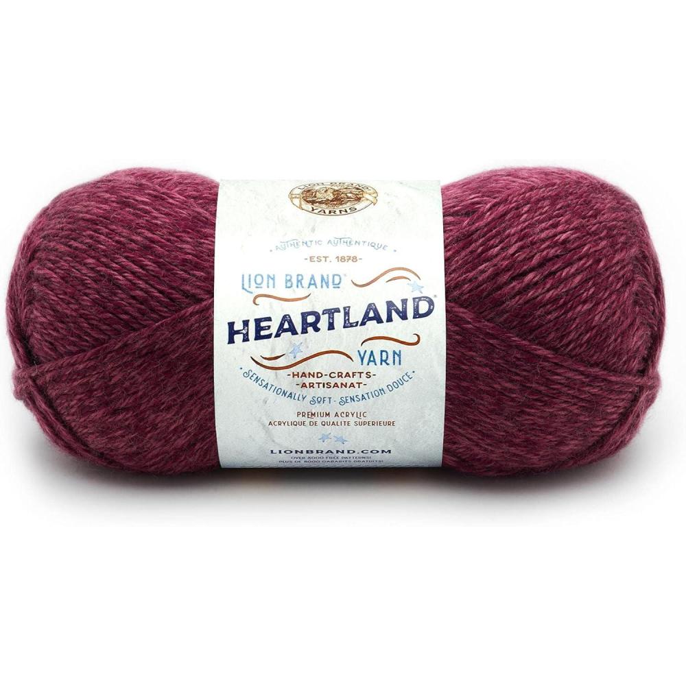 imageLion Brand Yarn Heartland Yarn WorstedWeight Yarn for Knitting Crocheting and Crafting 3 Pack Petrified ForestMulticolor