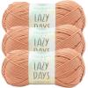 imageLion Brand Lazy Days Beginner Yarn for Knitting Crocheting and Crafts Surf Spray 3 PackClay