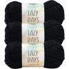 imageLion Brand Lazy Days Beginner Yarn for Knitting Crocheting and Crafts Surf Spray 3 PackLicorice