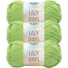 imageLion Brand Lazy Days Beginner Yarn for Knitting Crocheting and Crafts Surf Spray 3 PackMatcha