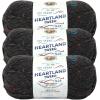 imageLion Brand Yarn Heartland Yarn WorstedWeight Yarn for Knitting Crocheting and Crafting 3 Pack Petrified ForestBlack Canyon Tweed