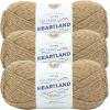 imageLion Brand Yarn Heartland Yarn WorstedWeight Yarn for Knitting Crocheting and Crafting 3 Pack Petrified ForestIndiana Dunes