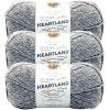 imageLion Brand Yarn Heartland Yarn WorstedWeight Yarn for Knitting Crocheting and Crafting 3 Pack Petrified ForestMount Rainier