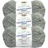 imageLion Brand Yarn Heartland Yarn WorstedWeight Yarn for Knitting Crocheting and Crafting 3 Pack Petrified ForestMount Rainier Tweed