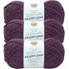 imageLion Brand Yarn Heartland Yarn WorstedWeight Yarn for Knitting Crocheting and Crafting 3 Pack Petrified ForestNew River Gorge