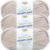 imageLion Brand Yarn Heartland Yarn WorstedWeight Yarn for Knitting Crocheting and Crafting 3 Pack Petrified ForestWolf Trap