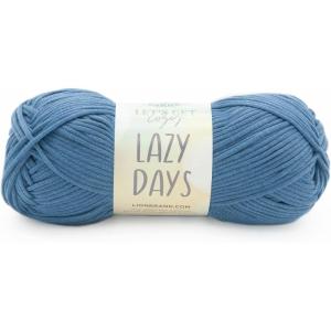 imageLion Brand Lazy Days Beginner Yarn for Knitting Crocheting and Crafts Surf Spray 3 PackBluebell