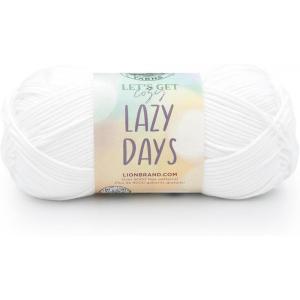imageLion Brand Lazy Days Beginner Yarn for Knitting Crocheting and Crafts Surf Spray 3 PackMarshmallow