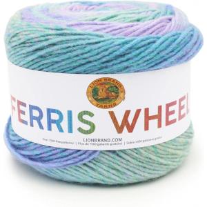 imageLion Brand Yarn Ferris Wheel Yarn Roving Multicolor Yarn for Knitting Crocheting and Crafts 3 Pack Wild VioletsCotton Candy