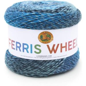imageLion Brand Yarn Ferris Wheel Yarn Roving Multicolor Yarn for Knitting Crocheting and Crafts 3 Pack Wild VioletsFull Moon