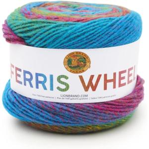 imageLion Brand Yarn Ferris Wheel Yarn Roving Multicolor Yarn for Knitting Crocheting and Crafts 3 Pack Wild VioletsSprinkles