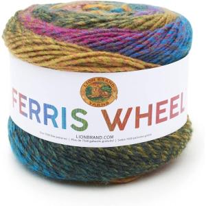 imageLion Brand Yarn Ferris Wheel Yarn Roving Multicolor Yarn for Knitting Crocheting and Crafts 3 Pack Wild VioletsSummer Day