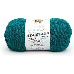 imageLion Brand Yarn Heartland Yarn WorstedWeight Yarn for Knitting Crocheting and Crafting 3 Pack Petrified ForestCuyahoga Valley