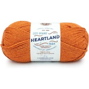 imageLion Brand Yarn Heartland Yarn WorstedWeight Yarn for Knitting Crocheting and Crafting 3 Pack Petrified ForestGateway Arch