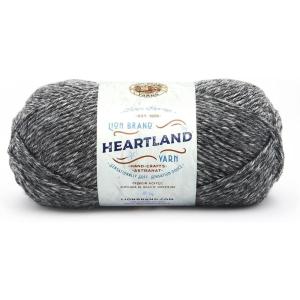 imageLion Brand Yarn Heartland Yarn WorstedWeight Yarn for Knitting Crocheting and Crafting 3 Pack Petrified ForestGreat Smokey Mountains