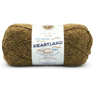 imageLion Brand Yarn Heartland Yarn WorstedWeight Yarn for Knitting Crocheting and Crafting 3 Pack Petrified ForestJoshua Tree