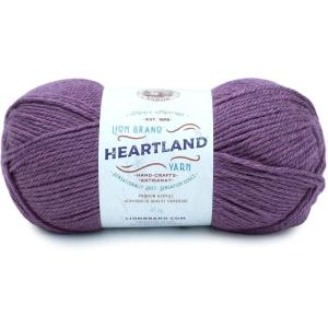 imageLion Brand Yarn Heartland Yarn WorstedWeight Yarn for Knitting Crocheting and Crafting 3 Pack Petrified ForestKobuk Valley
