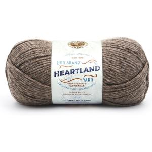imageLion Brand Yarn Heartland Yarn WorstedWeight Yarn for Knitting Crocheting and Crafting 3 Pack Petrified ForestMammoth Cave