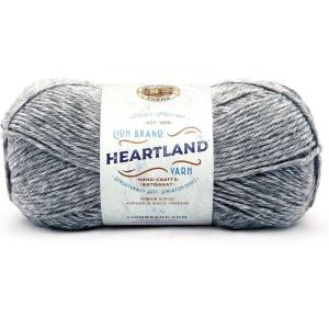 imageLion Brand Yarn Heartland Yarn WorstedWeight Yarn for Knitting Crocheting and Crafting 3 Pack Petrified ForestMount Rainier