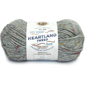 imageLion Brand Yarn Heartland Yarn WorstedWeight Yarn for Knitting Crocheting and Crafting 3 Pack Petrified ForestMount Rainier Tweed