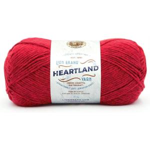 imageLion Brand Yarn Heartland Yarn WorstedWeight Yarn for Knitting Crocheting and Crafting 3 Pack Petrified ForestRedwood