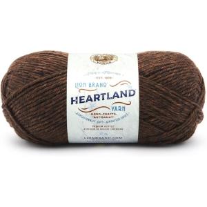 imageLion Brand Yarn Heartland Yarn WorstedWeight Yarn for Knitting Crocheting and Crafting 3 Pack Petrified ForestSequoia