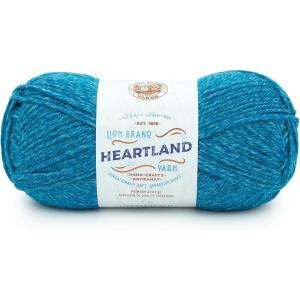 imageLion Brand Yarn Heartland Yarn WorstedWeight Yarn for Knitting Crocheting and Crafting 3 Pack Petrified ForestVirgin Islands