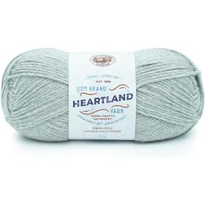 imageLion Brand Yarn Heartland Yarn WorstedWeight Yarn for Knitting Crocheting and Crafting 3 Pack Petrified ForestWhite Sands