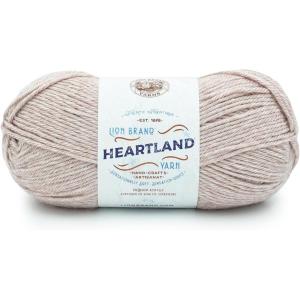 imageLion Brand Yarn Heartland Yarn WorstedWeight Yarn for Knitting Crocheting and Crafting 3 Pack Petrified ForestWolf Trap